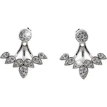 Stříbrné dvoudílné náušnice puzety s ostny osázené krystaly Swarovski Crystal (Stříbro 925/1000)