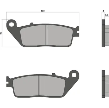 Brzdová destička Brzdové destičky MALOSSI Sport, Honda Forza, SH 125-350, Kawasaki J125/J300, Kymco Dink, Downtown, X-citing, Yager 125-500, Yamaha X-City, X-Max 125-400 M6215027B
