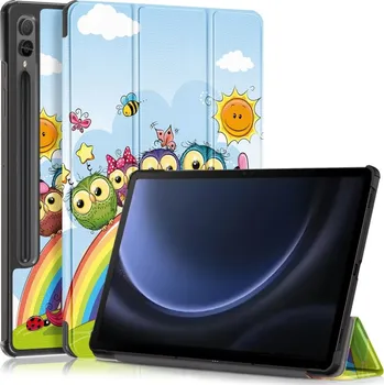 Příslušenství pro tablet Print chytré zavírací pouzdro na Samsung Galaxy Tab S9 FE+ - zvířátka