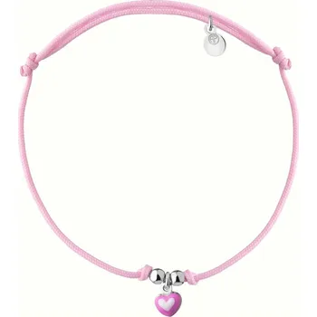 Náramek Náramek s prvky ze stříbra a smaltem - srdce - AP536-7693