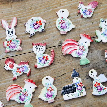 Vánoční ozdoba Keramika J&B Sada chodských ozdob, 17 kusů