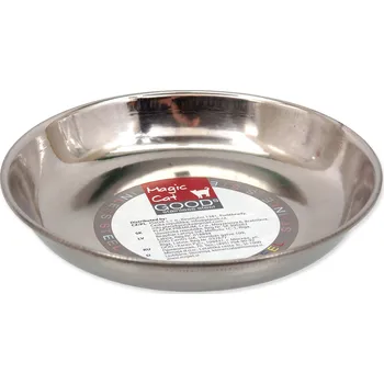 miska pro kočku Magic Cat Miska mělká 13 cm nerez 180 ml