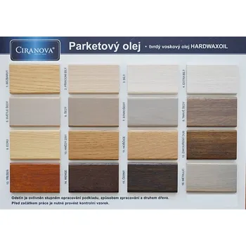 Olej na dřevo Ciranova tvrdý olej parketový probarvený Velikost: 1 L, Odstin: Wenge