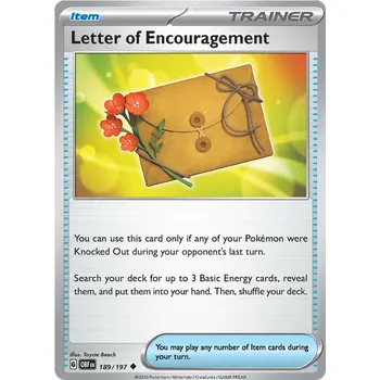 Sběratelská karetní hra Pokémon TCG Letter of Encouragement 189/197
