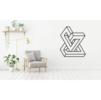 Samolepící dekorace Lepy.cz Samolepka na zeď Geometrický vzor Velikost (šířka x výška): 45x53cm, Barevná varianta: Jemná růžová