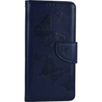Pouzdro na mobilní telefon Pouzdro Xiaomi Redmi Note 12 knížkové Butterfly modré tmavé (kryt neboli obal na Xiaomi Redmi Note 12)