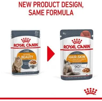 Krmivo pro kočku 12 x Royal Canin kapsička Hair &amp; Skin Care in Gravy 85 g