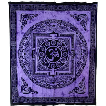 Přehoz na lůžko Přehoz double Om Seal fialová