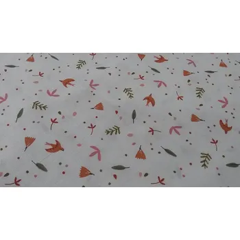 BYTEMA Bavlněná látka LÍSTKY PAVLA šíře 150 cm