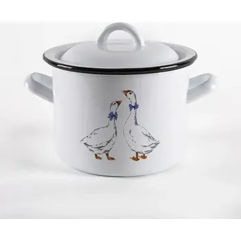 Hrnec Hrnec+PO d21cm, 6,0l HUSY, bílý smalt