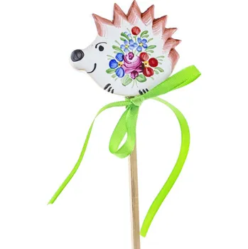 Zahradní dekorace Keramika J&B Zápich do květináče - Ježek