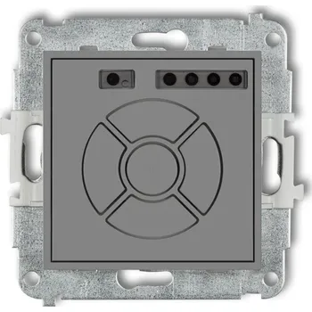 Elektrická zásuvka KARLIK Elektronický ovladač rolet - místní ovládání Barva: Matná šedá