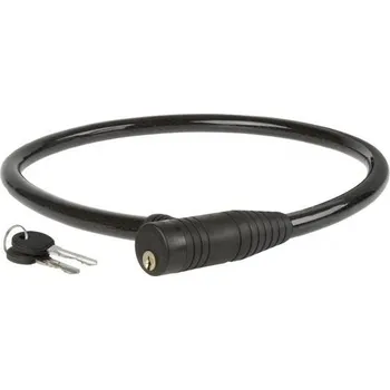 Zámek na kolo M-Wave uzamykač lankový pletený 15x800mm černý