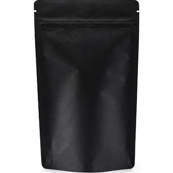 Sáček na potraviny Doypack ZIP | černý kraft papír s AL vrstvou obsah 100ml (85 × 140 + 50mm)