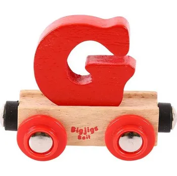 Vláček a vláčkodráha Bigjigs Rail Vagónek dřevěné vláčkodráhy - Písmeno G