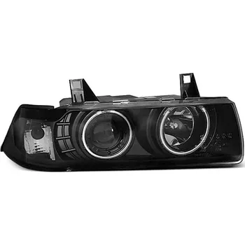 Přední světlomet TUNING-TEC Přední světla BMW E36 91-98 Angel Eyes - coupe, cabrio - černé 1