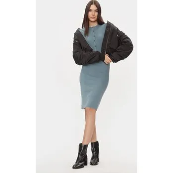 Dámský svetr Calvin Klein Jeans Kardigan Variegated J20J222629 Modrá Slim Fit XL