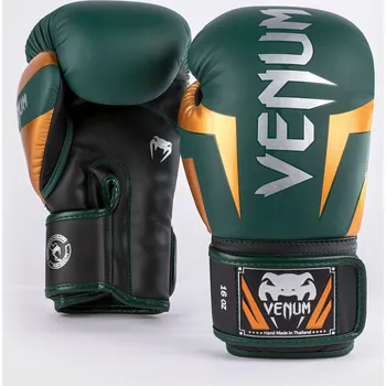 Boxerské rukavice Boxerské rukavice Venum Elite - Green/Bronze/Silver Velikost: 10oz