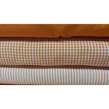 BYTEMA Dekorační látka oranžový proužek 5mm 140 cm