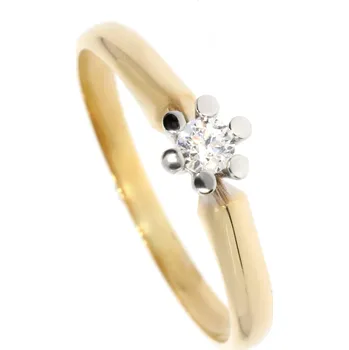 Prsten Zlatnictví Helios Zlatý prsten se zirkonem Velikost: 53, Váha: 1,5g