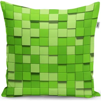 Polštář Sablio Polštář Green Blocks 3D - 40x40 cm
