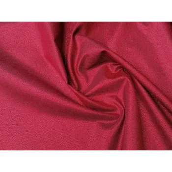 BYTEMA Vánoční dekorační látka Santa s lurexem bordó šíře 140 cm