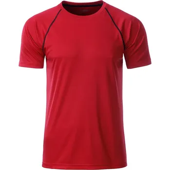 Pánské tričko Daiber Pánské sportovní tričko Sport JN496 Barva: Červená - Černá, Velikost: M