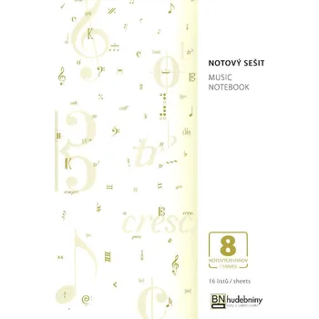 Sešit Notový sešit A5 8 osnov 16 listů