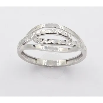 Prsten Zlatý prsten z bílého zlata AZR3630W, vel. 55, 1.55 g (585/1000)