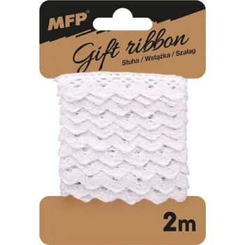 Stuha stuha bavlněná vlnka 2m bílá 5660293 UNIPAP