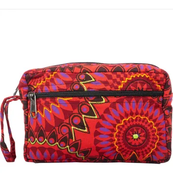 Vak na peníze Kosmetická taštička nebo pouzdro na tužky či pastelky, s potiskem mandal Marigold Red, Sittar