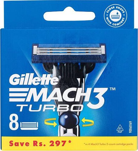 Gillette Mach3 Turbo náhradní břity 8 ks - Zbozi.cz