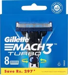 Gillette Mach3 Turbo náhradní břity 8 ks