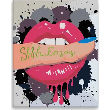 Dětské zboží Malování podle čísel - Modrý nehet - 40x50 cm, bez dřevěného rámu - CZ výroba