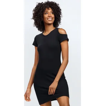 Dámská noční košile Dámská noční košilka Slip Esi černá - DKaren XXL