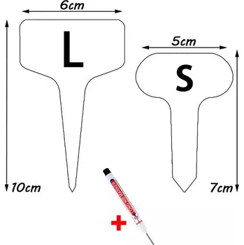 Značky pro sazenice | 100 kusů - Bílý,50 ks + pero,5 x 7cm