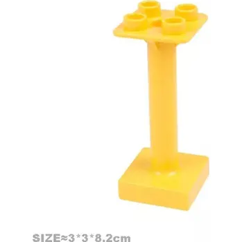 Stavebnice LEGO Stavební komponenty ke stavebnici | Styl Lego - Krátký sloupek žlutý