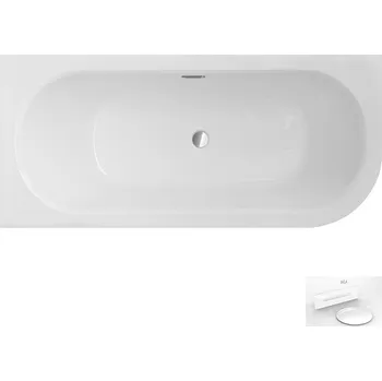 Vana Besco Akrylátová asymetrická vana Avita Slim Plus 160x75, s přepadem Rozměry (cm): 160x75, Typ a barva výpustě: Alcaplast Click-Clack se šterbinovým přepadem, bílá, Orientace: Levá