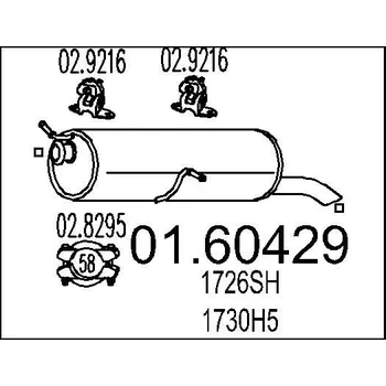 Auto-moto Zadní tlumič výfuku MTS 01.60429