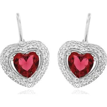 Náušnice Zlatnictví U Kostela Dámské náušnice červená srdíčka 1162č 794867313