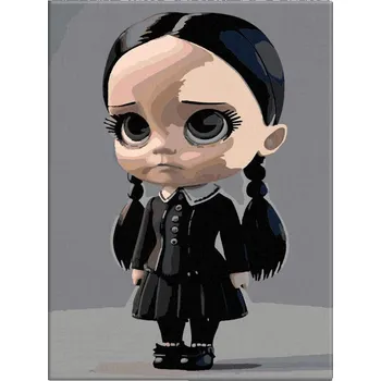 Malování podle čísel - Wednesday - 60x80 cm, plátno vypnuté na rám - CZ výroba