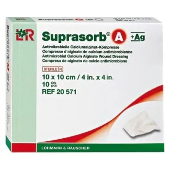 Náplast Lohmann & Rauscher, s.r.o. Suprasorb A+Ag varianta: 10 x 20 cm / 5 ks