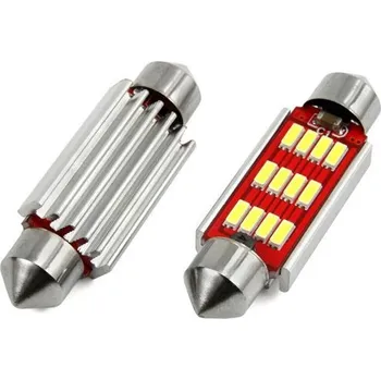 Povinná bezpečnostní výbava AMIO žárovka sufit LED CANBUS 12/24V 2,9W 12 SMD 41mm, 2ks