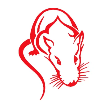 Samolepící dekorace SAMOLEPKA Krysa 004 pravá (10 - červená) NA AUTO, NÁLEPKA, FÓLIE, POLEP, TUNING, VLASTNÍ TEXT, TISK, AUTOSAMOLEPKY.cz, POLEPY, OBRÁZEK, LOGO, SAMOLEPKY