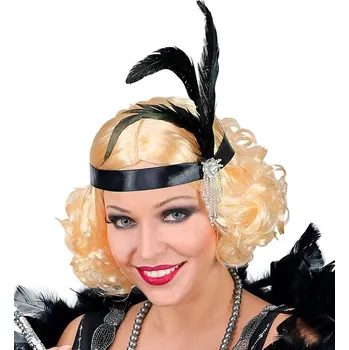 Karnevalová paruka Paruka - 20. léta s čelenkou - blond