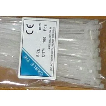 Stahovací páska Stahovací páska 2,5x160mm bílá, balení 100ks