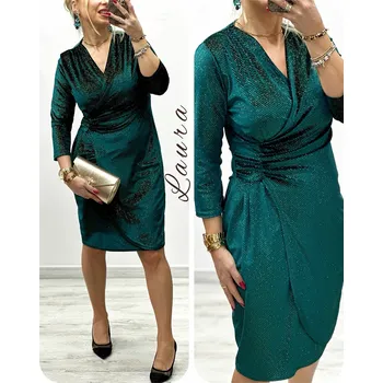 Dámské šaty Šaty společenské Velur Laura barva: červená, velikost: 48