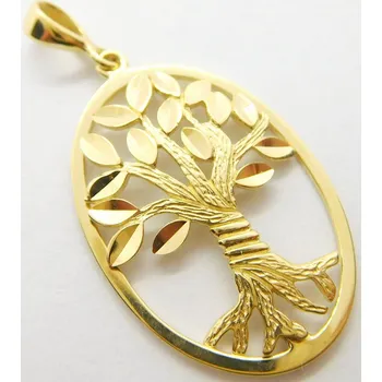 Přívěsek Klenoty Budín Dámský velký gravírovaný zlatý přívěsek strom života 585/2,25gr HK3141 (Klenoty Budín Dámský velký gravírovaný zlatý přívěsek strom života 585/2,25gr HK3141)