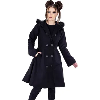 Dámský kabát kabát dámský POIZEN INDUSTRIES - RYLEE - BLACK - M