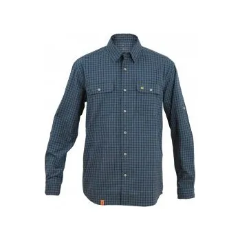 Pánská košile WARMPEACE MESA mallard blue/grey XXL; Modrá košile + DÁREK DLE VÝBĚRU!